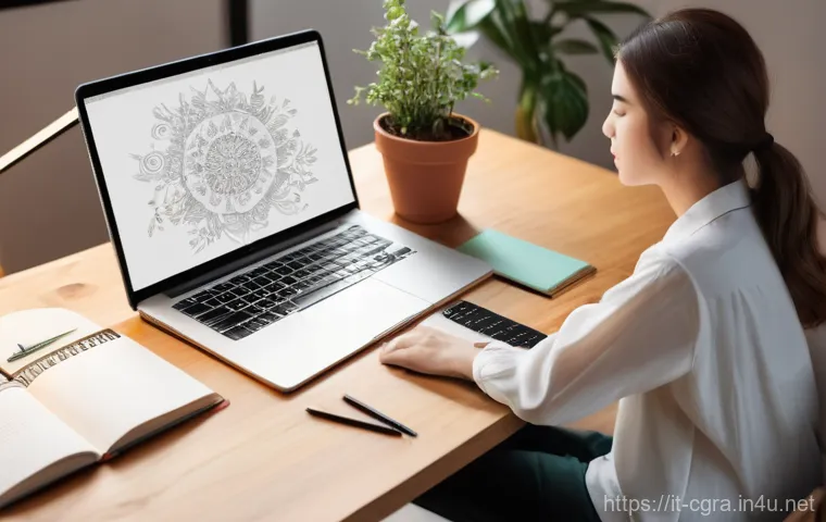 컴퓨터그래픽스운용기능사 시험장의 긴장감 극복 팁 - **Prompt: "A young adult (18-25 years old), gender-neutral, dressed in a comfortable yet modest long...