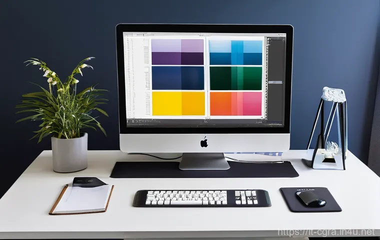 컴퓨터그래픽스운용기능사와 인쇄 디자인의 관계 - **Digital Design to Tangible Print:**
    "A professional graphic designer, dressed in smart casual ...