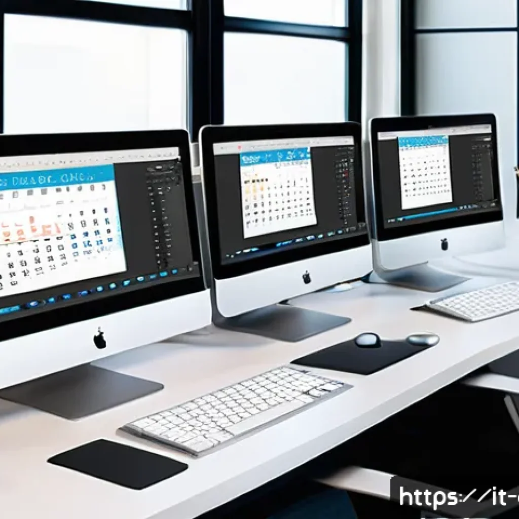 컴퓨터그래픽스운용기능사 필기 기출문제 분석 - A modern digital graphic design workspace featuring a sleek computer setup displaying Adobe Photosho...