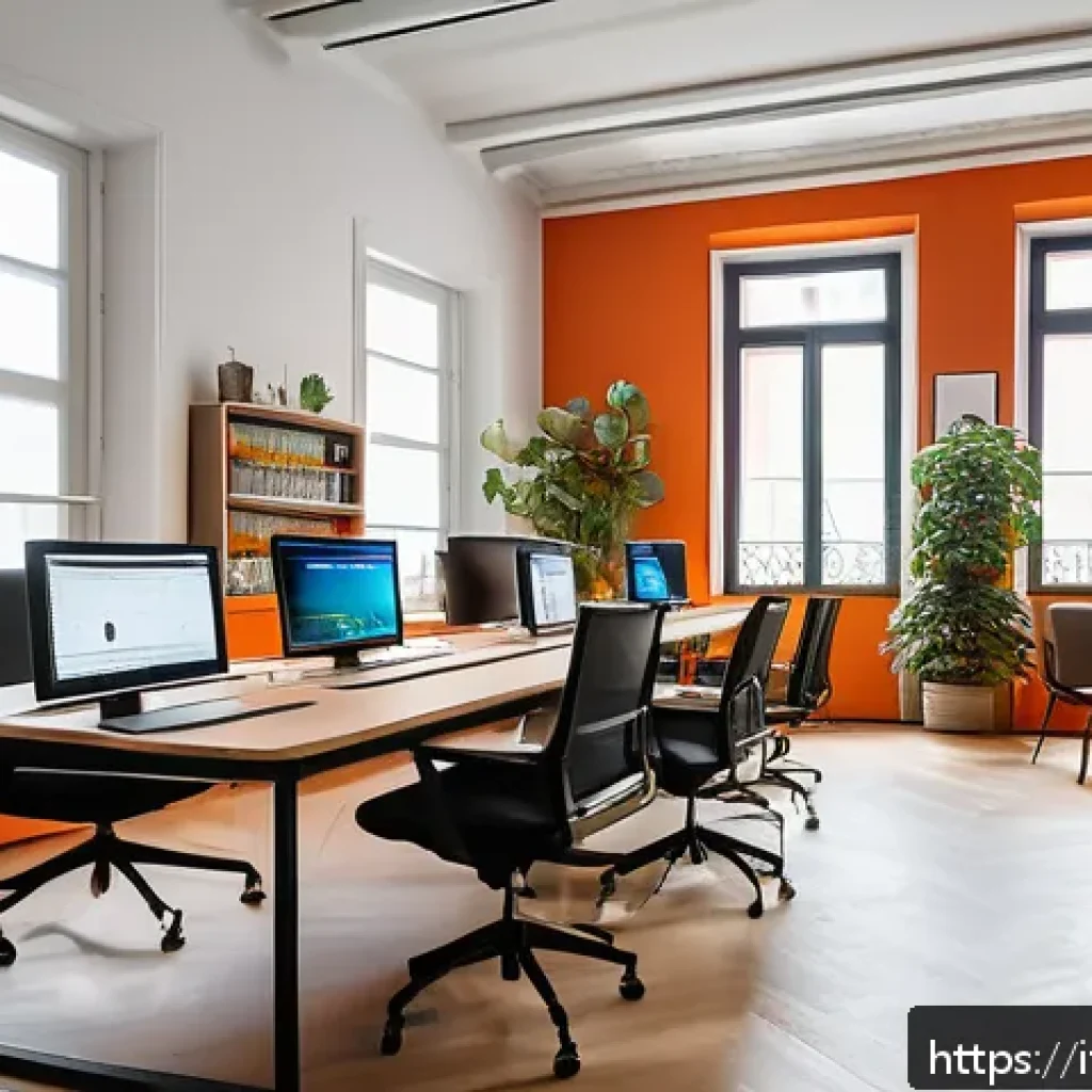 컴퓨터그래픽스운용기능사 자격증 해외 활용 사례 - A modern, bright coworking space in Milan filled with diverse young professionals collaborating on d...